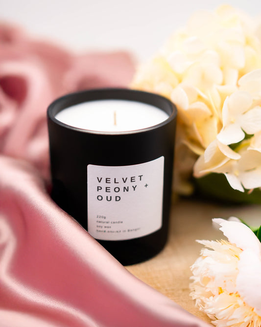 Velvet Peony + Oud Soy Candle