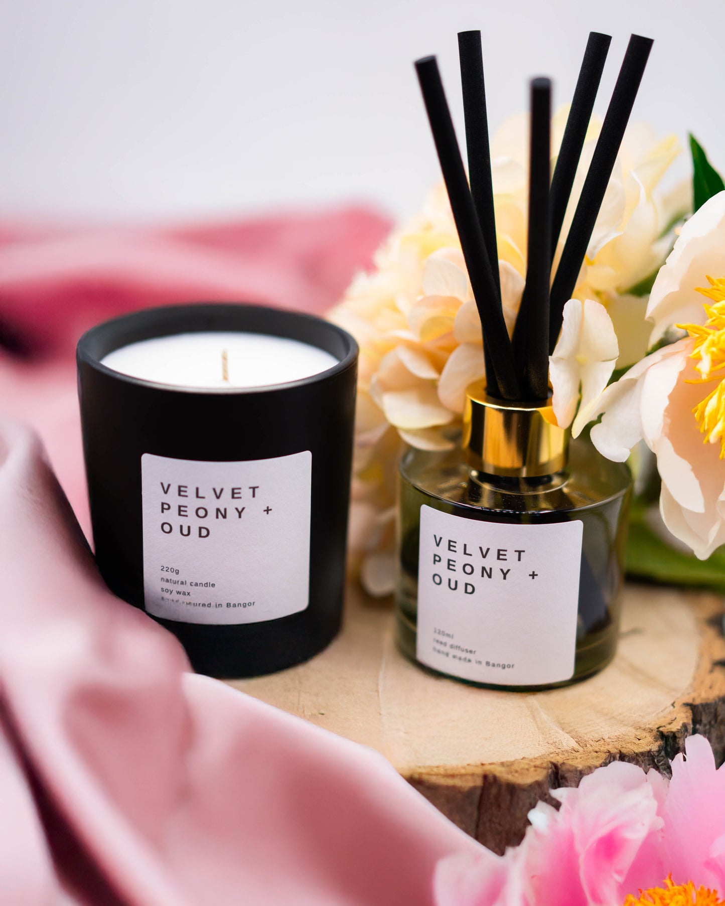 Velvet Peony + Oud Soy Candle